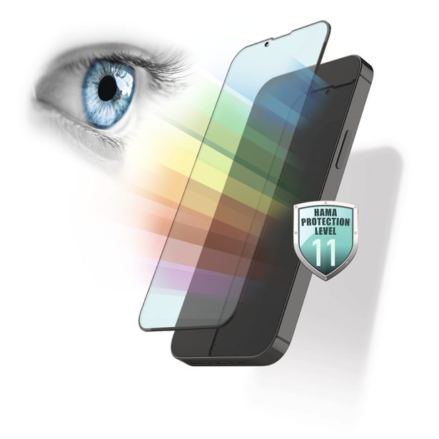 Hama Anti-Bluelight+Antibacterial, 3D ochranné sklo pro Apple iPhone 13 mini