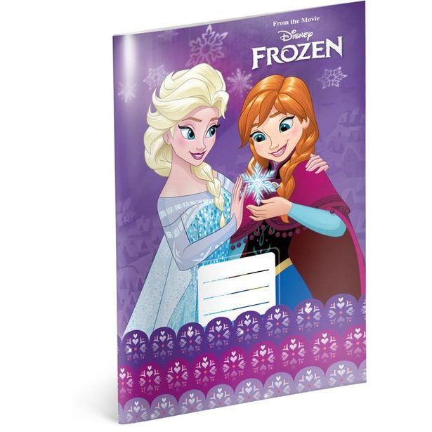 Školní sešit Frozen – Ledové království Violet, A4, 20 listů, linkovaný Baagl
