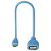 HAMA MICRO USB OTG REDUKCE FLEXI-SLIM, OBOUSTRANNÝ KONEKTOR, 15 CM, MODRÁ - NABÍJANIE A ENERGIA - PC, MP3, TABLET A MOBIL