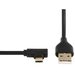 USB-C 2.0 Cable, 90Â° Angled Plug, gold-plated, twist-resistant, 1.00 m