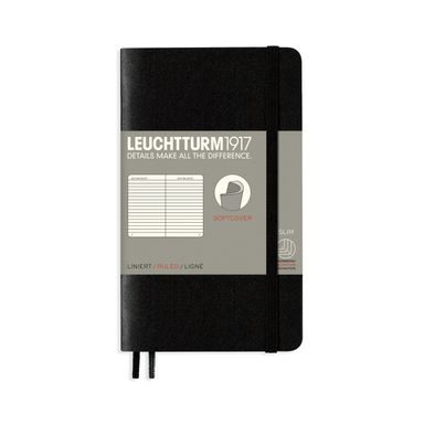 Notatnik kieszonkowy LEUCHTTURM1917 Pocket Softcover Notebook - A6, miękka okładka, w linię, 123 strony