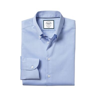 Charles Tyrwhitt Button-Down Non-Iron Stretch Oxford Shirt — White