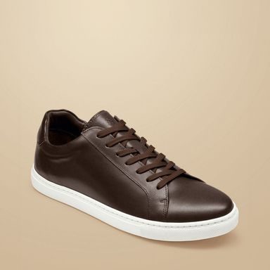 Charles Tyrwhitt Leather Sneakers — Dark Chocolate