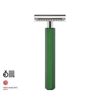 Maszynka do golenia Mühle Hexagon by Mark Braun z zamkniętą głowicą – zielony