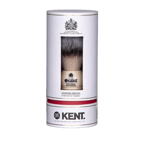 Pędzel do golenia Kent BK4S z syntetycznego włosia - imitacja kości słoniowej