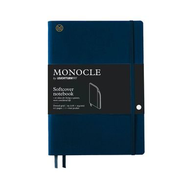 Carnet mediu MONOCLE by LEUCHTTURM1917 Paperback Softcover Notebook - B6+, copertă moale, punctat, 117 pagini