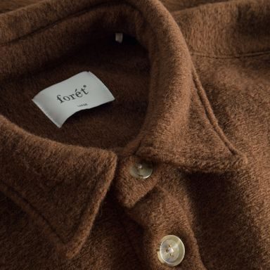 forét Ivy Wool Overshirt — Rubber