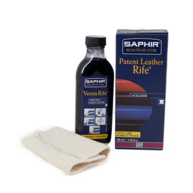 Balsam pentru pantofi lăcuiți și genți din piele Saphir Vernis Rife - negru (100 ml)