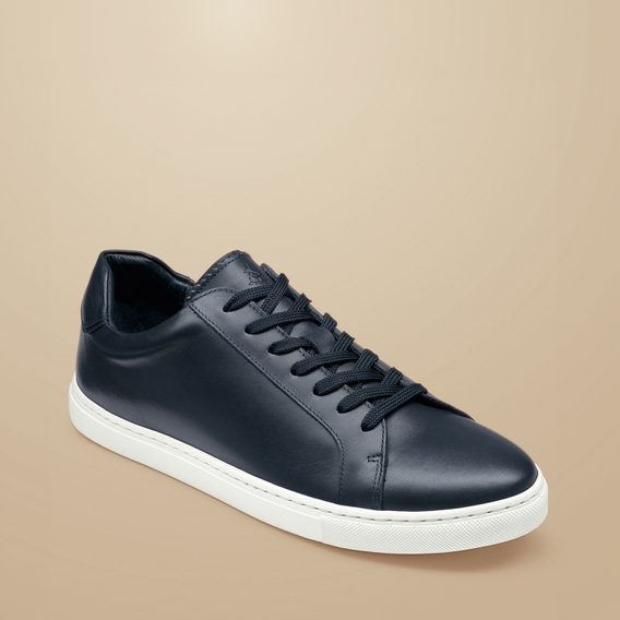 Charles Tyrwhitt Leather Sneakers — Navy