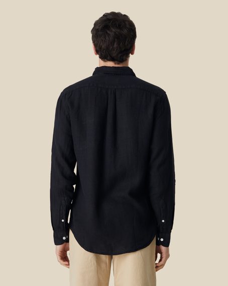 Portuguese Flannel Linen — Black