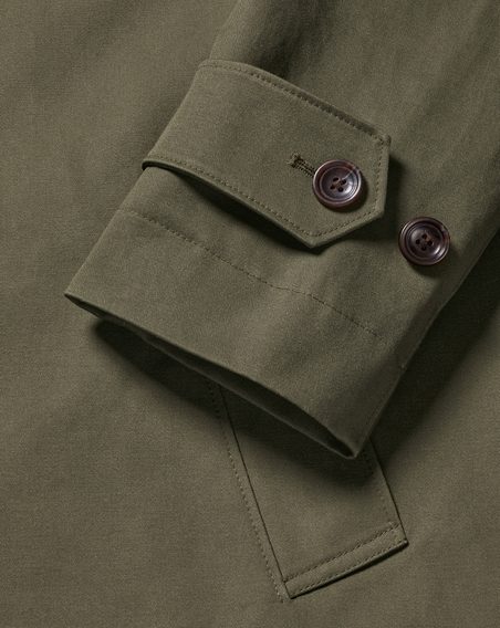 Charles Tyrwhitt Showerproof Cotton Raincoat — Olive