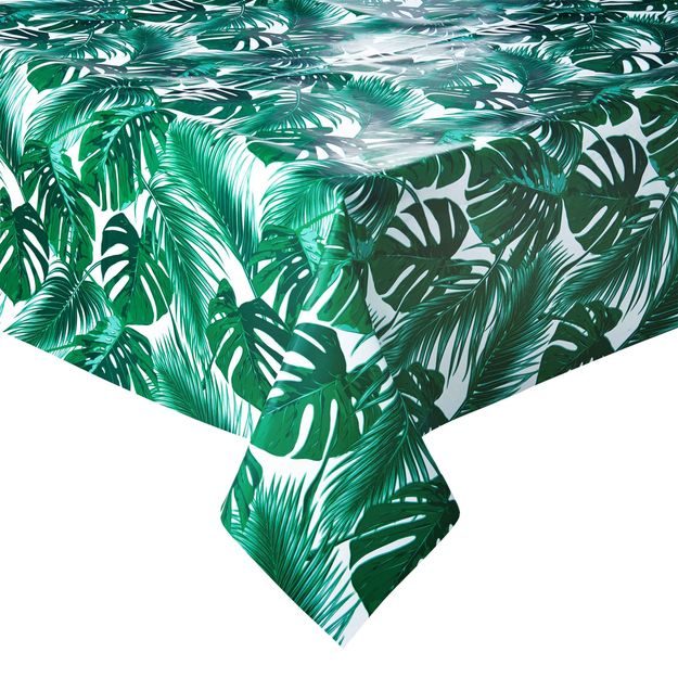 WATERPROOF OBRUS UMÝVAŤEĽNÝ MONSTERA 140 X 200 CM - TM. ZELENÁ