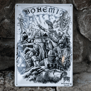 BOHEMIA, PŘEMYSL OTAKAR II. OBRAZ SMALT VHODNÝ NA FASÁDY BUDOV - BYTOVÉ DEKORACE, SMALTOVANÉ TABULE