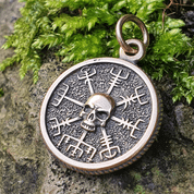 VEGVÍSIR SKULL - ISLANDSKÁ RUNA, PŘÍVĚŠEK BRONZ - PŘÍVĚŠKY, NÁHRDELNÍKY