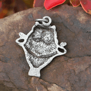 SOVA NA VĚTVI, AMULET, CÍN - AMULETY ZVÍŘATA