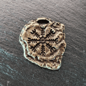 AEGISHJÁLMUR - RUNOVÝ KRUH ISLAND, ZINEK STAROMOSAZ - VIKINGSKÉ AMULETY