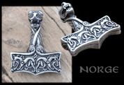 THOROVO KLADIVO, STYL OSEBERG, NORSKO, CÍN - VIKINGSKÉ AMULETY