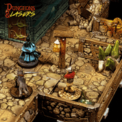 DUNGEONS & LASERS: DWARVEN MINE - HALF-HEIGHT WALLS - ARCHON STUDIO