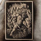 BERSERKER NÁSTĚNNÁ DEKORACE, DŘEVO 32X46CM - SOŠKY, RELIÉFY, TRUHLY