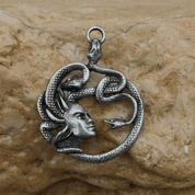 MEDUSA, ANTICKÝ TALISMAN, ZINEK, STAROSTŘÍBRO - VŠECHNY AMULETY, VLASTNÍ VÝROBA