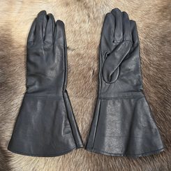 Šermířské kožené rukavice černé