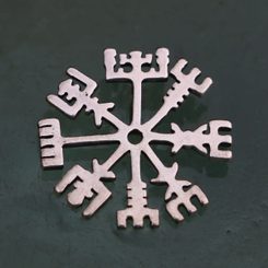 VEGVÍSIR, islandská ochranná runa, přívěšek, stříbro Ag 925