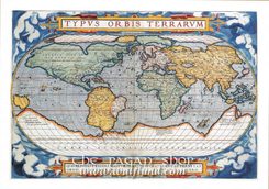 TYPUS ORBIS TERRARUM, historická mapa, faksimile