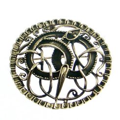 Jormungandr, vikinská bronzová brož