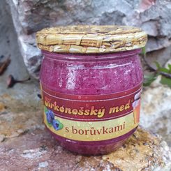 Krkonošský MED s BORŮVKAMI 240g