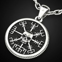 VEGVÍSIR SKULL - islandská runa, přívěšek stříbro 925