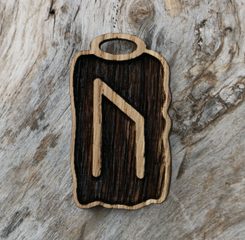 URUZ - runový amulet dřevěný