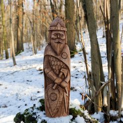 PERUN, slovanský Bůh, vyřezávaná soška
