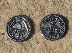 HERODES VELKÝ, cínová replika židovské mince
