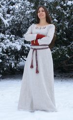 Raně středověké šaty, lněné