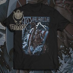 TO VALHALLA, vikinské tričko, barevné - Do VALHALY