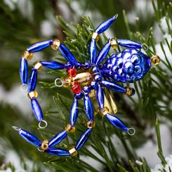 Vánoční ozdoba Pavouček na skřipci z Krkonoš