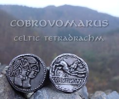 COBROVOMARUS, keltská tetradrachma, replika