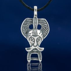 ODIN, STŘÍBRNÝ TALISMAN, replika z Ribe, Dánsko, Ag 925