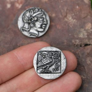 ATHÉNSKÁ TETRADRACHMA, REPLIKA - ŘECKO, MINCE{% if kategorie.adresa_nazvy[0] != zbozi.kategorie.nazev %} - MINCE{% endif %}