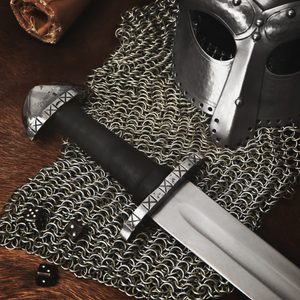 GRIM, VIKINGSKÝ MEČ - VIKINGSKÉ A ROMÁNSKÉ MEČE{% if kategorie.adresa_nazvy[0] != zbozi.kategorie.nazev %} - MEČE, NOŽE, DÝKY, SEKERY, LUKY{% endif %}