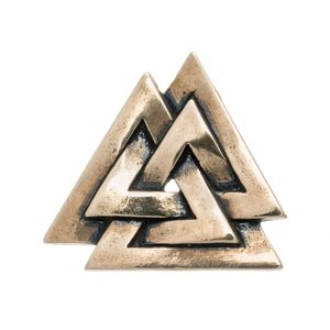 VALKNUT, VIKINSKÝ PŘÍVĚŠEK, BRONZ - VIKINGSKÉ AMULETY{% if kategorie.adresa_nazvy[0] != zbozi.kategorie.nazev %} - ŠPERKY - BRONZ, ZINEK, BIŽUTERIE{% endif %}