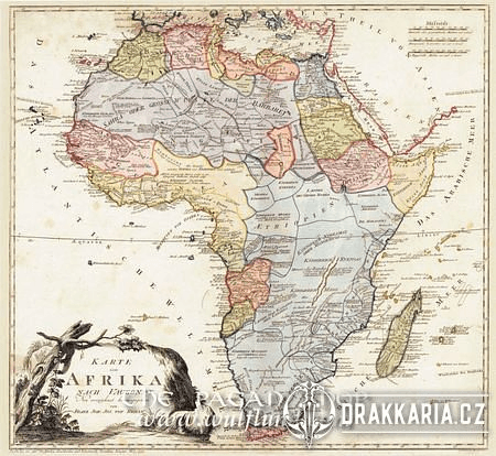 AFRIKA 1795, HISTORICKÁ MAPA, FAKSIMILE
