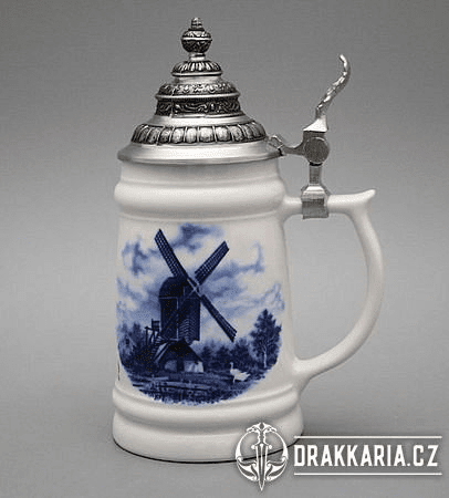 KORBEL S CÍNOVÝM VÍKEM, MLÝN, ČESKÝ PORCELÁN