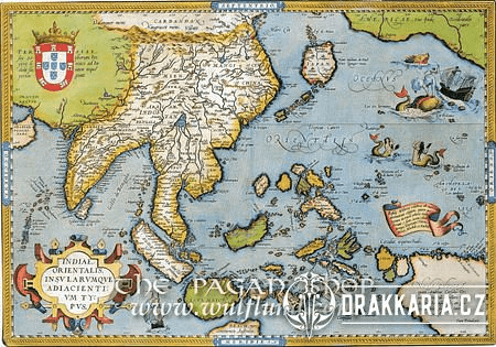 INDIE 1545, HISTORICKÁ MAPA, FAKSIMILE