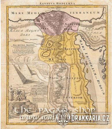 EGYPT, HOMAN, HISTORICKÁ MAPA, FAKSIMILE