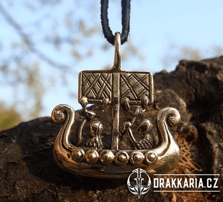 VIKINSKÁ LOĎ, GOTLAND, ŠVÉDSKO, AMULET, BRONZ