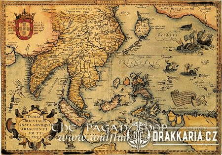 INDIA, ANDREA CORSALUS, 1570 - 1603, HISTORICKÁ MAPA, FAKSIMILE