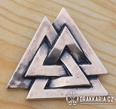 VALKNUT, VIKINSKÝ PŘÍVĚŠEK, BRONZ