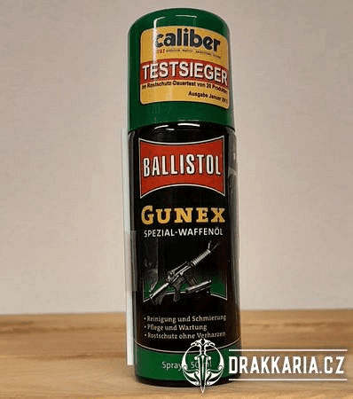 GUNEX, BALLISTOL, OLEJ NA ZBRANĚ, SPRAY, 50 ML