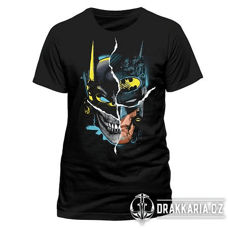 BATMAN - GOTHAM FACE, ČERNÉ UNISEX TRIČKO